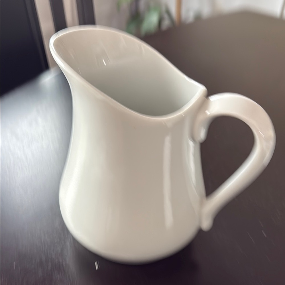 Elegant White Porcelain Pitcher